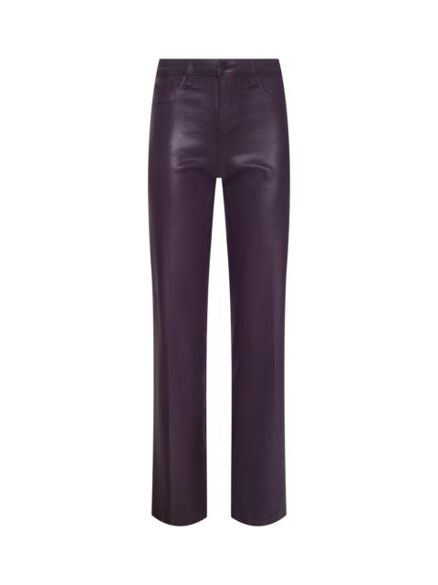 L'AGENCE Scottie Coated Wide-Leg Jean