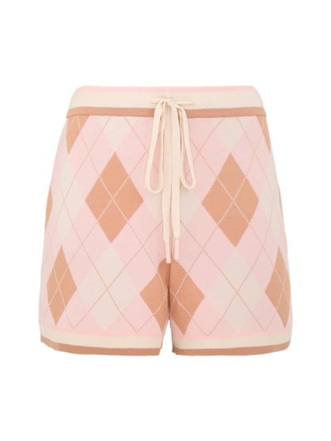 Zimmermann ACACIA ARGYLE KNIT SHORT