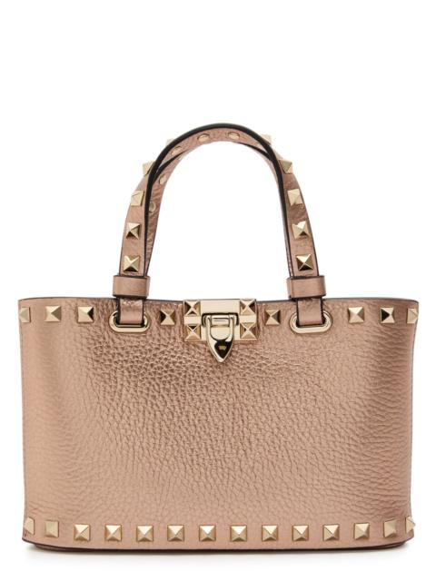 Valentino Valentino Garavani Rockstud Mini Metallic Grained Leather top Handle bag