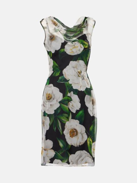 Dolce & Gabbana Floral silk chiffon midi dress