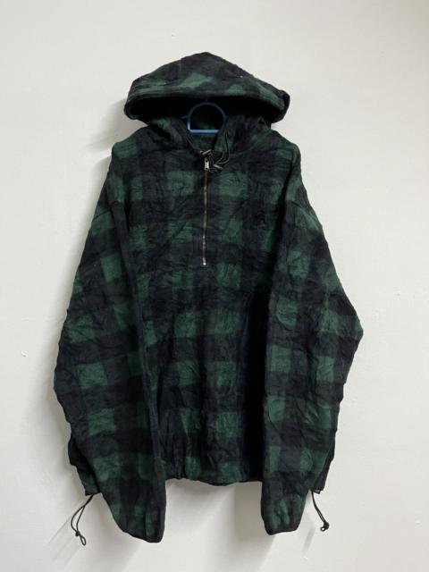 Other Designers Polo Ralph Lauren - 🔥VTG POLO RL Microfibre SHADOW PLAID Half Zipper Small Pony