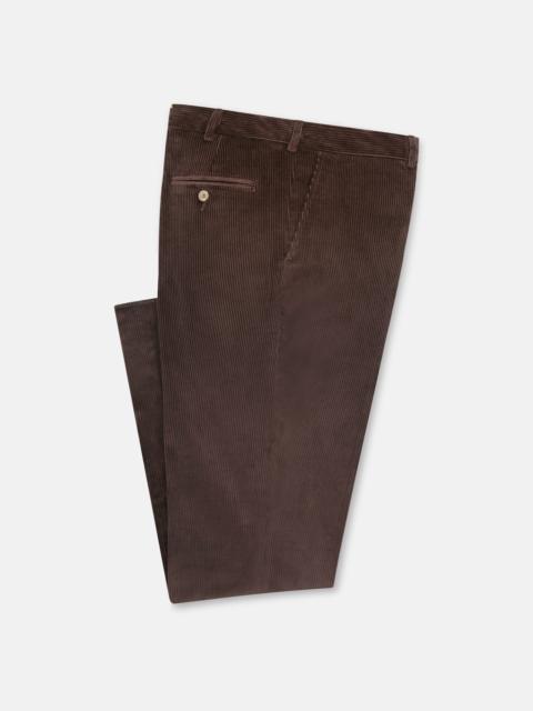J. PRESS MADE-IN-USA CHESTNUT WIDE WALE BRITISH CORDUROY PANT