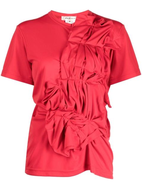 Comme Des Garçons asymmetric gathered-detailing T-shirt