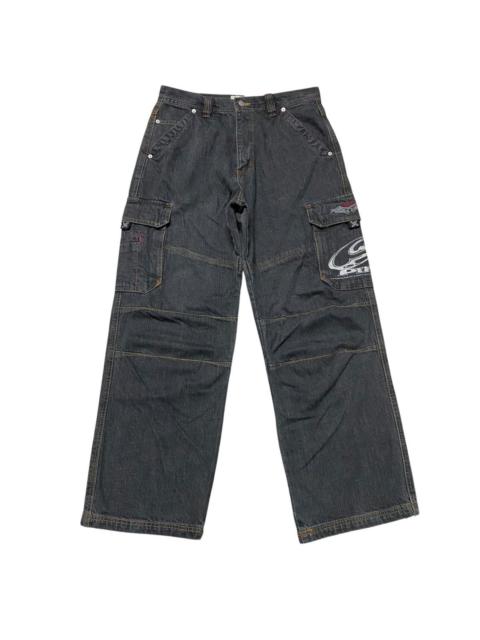 Japanese Brand - Vintage PIKO Denim Baggy Cargo Pants Jnco Style