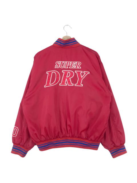 Other Designers Vintage - Superdry Red Varsity Satin Jacket