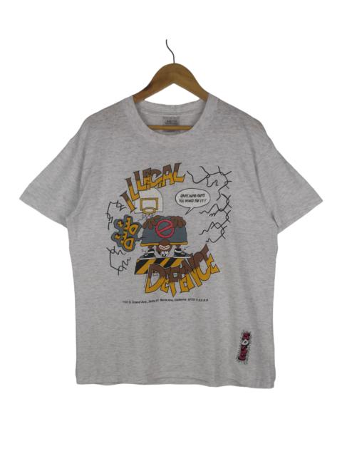 Other Designers Vintage - Vintage 90s Illegal Defence Shirt Funny Tee Distressed