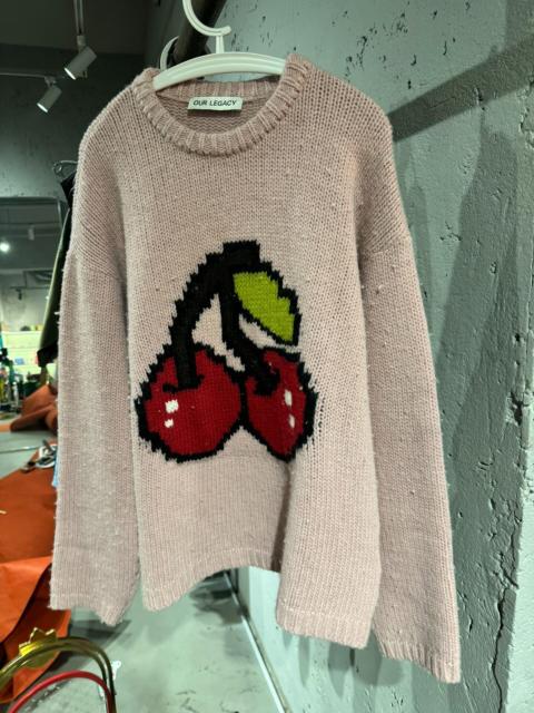 Our Legacy Our Legacy Pink Distressed Cherry Sweater
