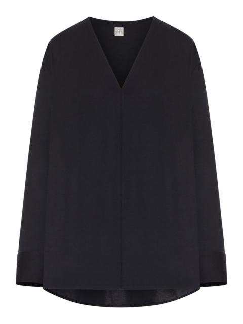 TOTEME Toteme Women V-Neck Cotton Poplin Blouse