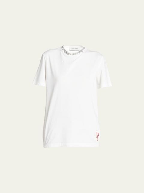 Golden Goose Distressed Short-Sleeve Embellished T-Shirt