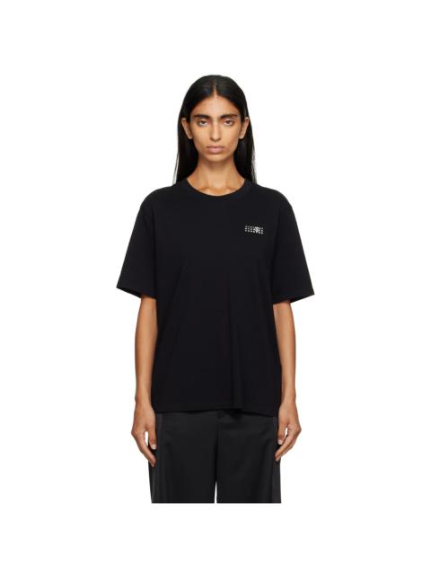 MM6 Maison Margiela Black Cotton Jersey T-shirt