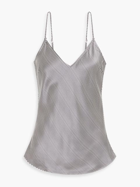 FRAME Striped silk-satin camisole