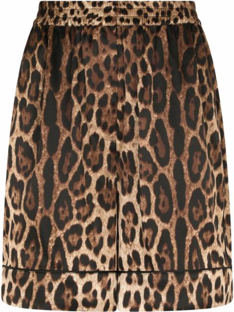 Dolce & Gabbana Dolce & Gabbana Leopard-print Silk Shorts