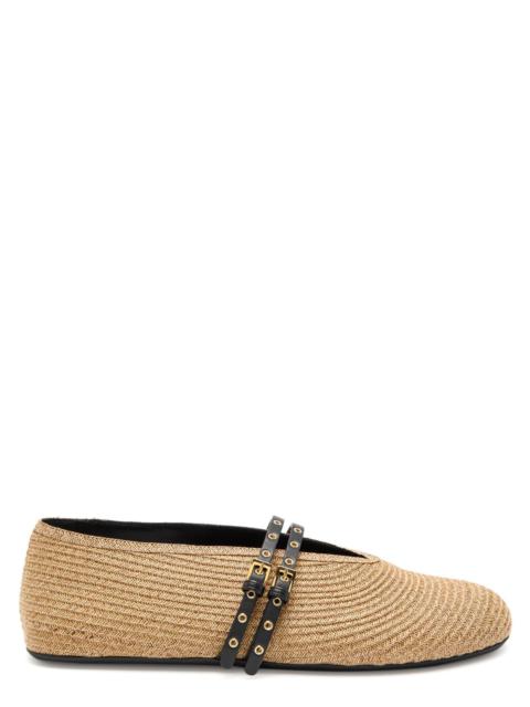 Alaïa Raffia Ballet Flats