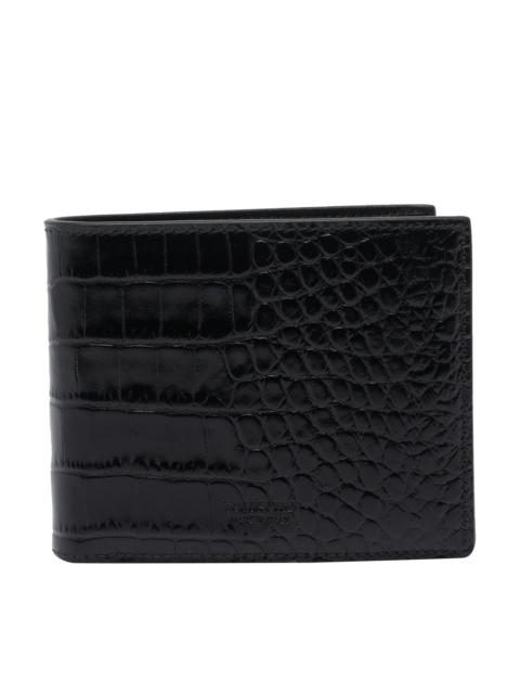 TOM FORD Tom Ford Men Classic Bifold Croco Wallet