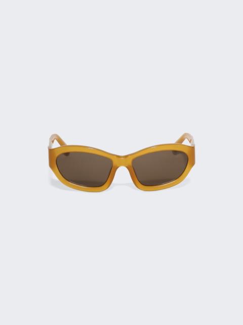 Dries Van Noten Wrap Sunglasses Honey And Gold