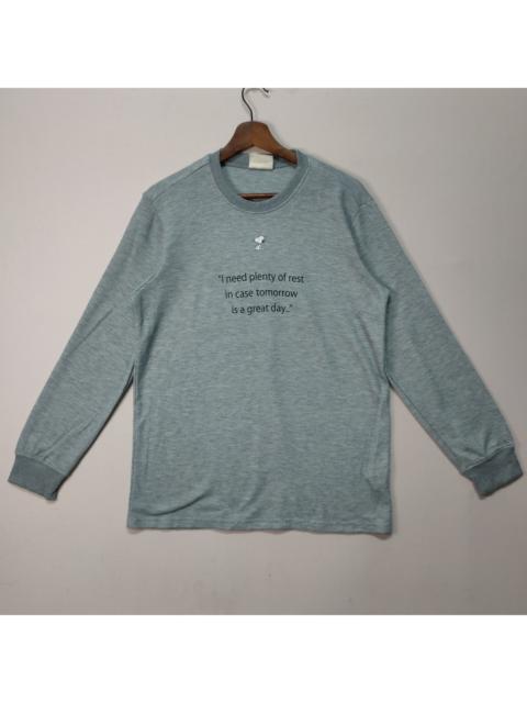 Other Designers Peanuts - VINTAGE PEANUTS SMALL LOGO LONG SLEEVE SHIRT