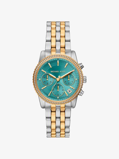 MICHAEL KORS Bryant Pavé Two-Tone Watch