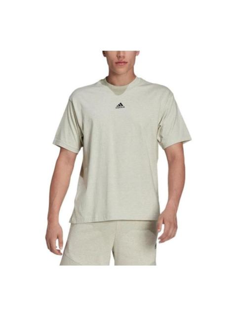 adidas adidas Solid Color Minimalistic Logo Printing Round Neck Casual Short Sleeve Unisex Green HF4499