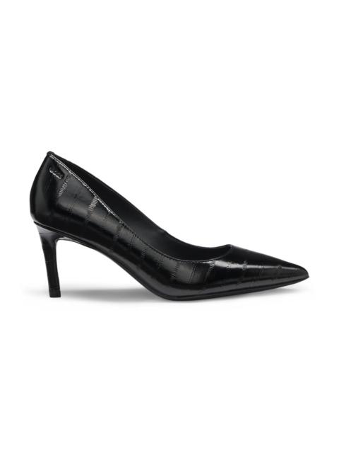 BOSS TEXTURED-LEATHER PUMPS WITH 7CM HEEL