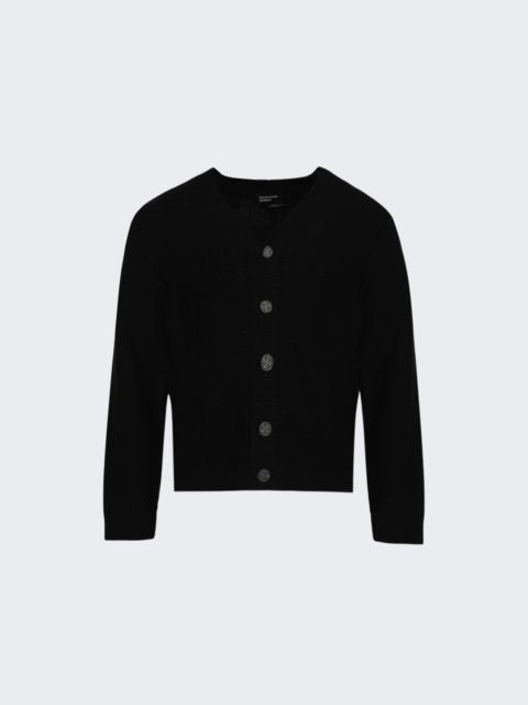 Enfants Riches Déprimés Asymmetrical Cable Knit Cardigan Black