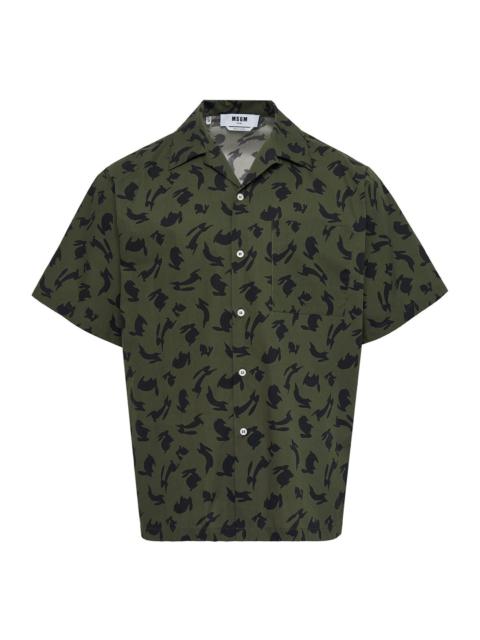 MSGM Camicia All-Over Print Button Shirt