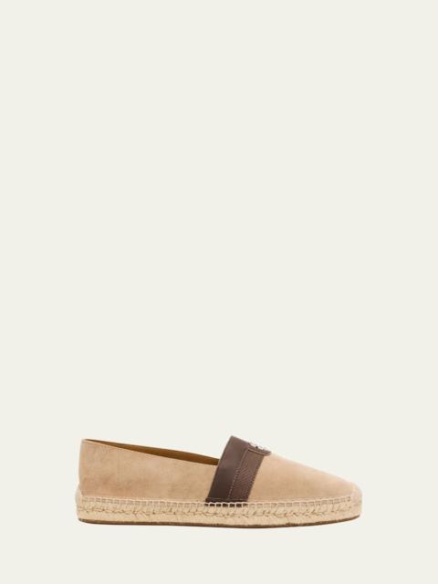 Christian Louboutin Men's Alfarica Reversed Nubuck Leather Red-Sole Espadrilles