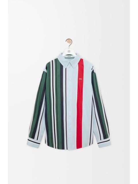 Loewe Loewe Striped Cotton Shirt Blue Multicolor