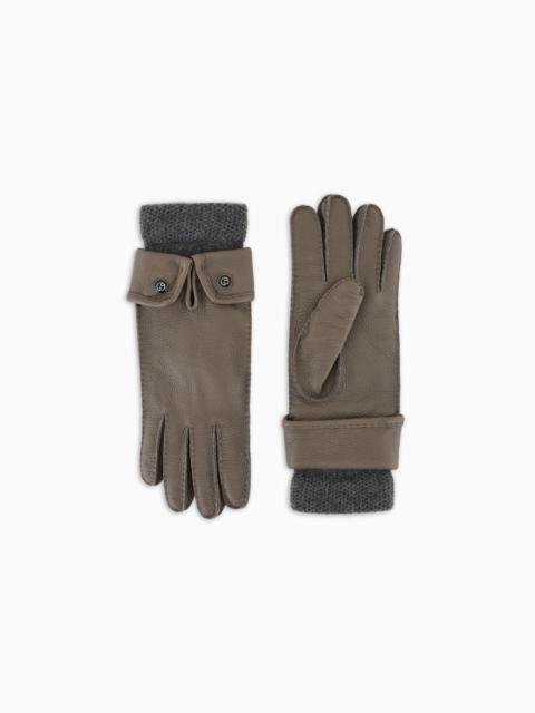 GIORGIO ARMANI Deerskin leather gloves