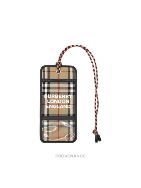 Burberry Burberry London England Lanyard Wallet - Nova Check Black