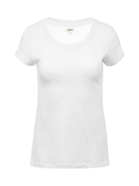 L'AGENCE Cory Cotton Scoopneck Tee