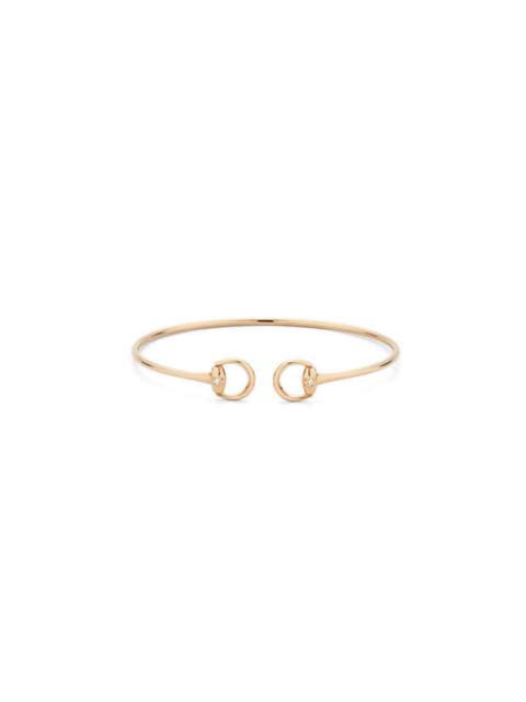 GUCCI Gucci Horsebit 18k Rose Gold Diamond Cuff Bracelet - YBA837620001