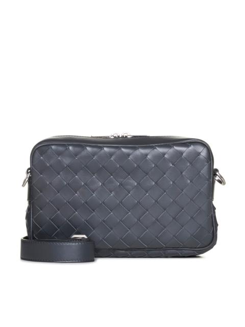 Bottega Veneta Men Intreccio Leather Small Camera Bag