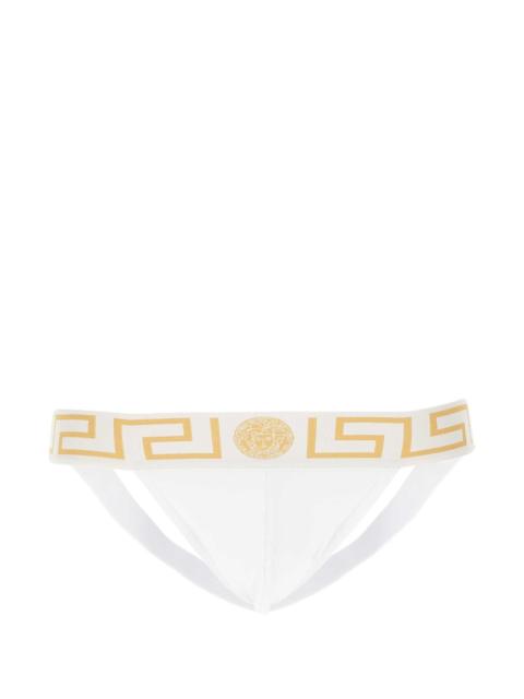 VERSACE Versace Men White Stretch Cotton Jockstrap