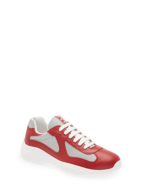 Prada Prada America’s Cup Sneaker in Scarlatto/Argento at Nordstrom