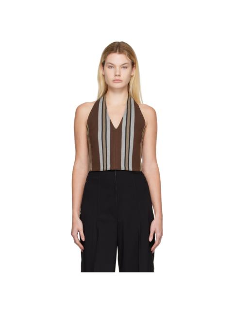JACQUEMUS Brown Le Papier 'Le Haut Linu' Tank Top