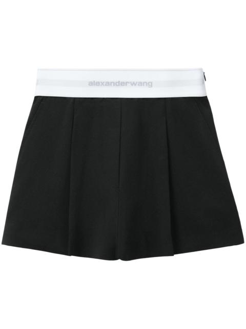 Alexander Wang ALEXANDER WANG Women High Waisted Pleated Short With Logo Elastic
