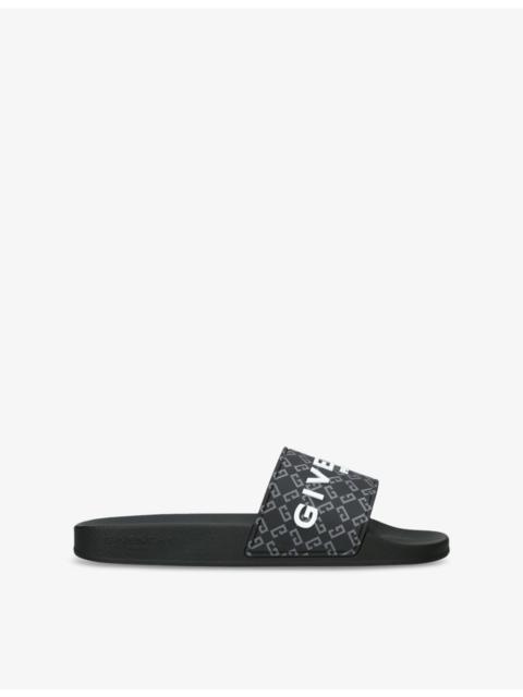 Givenchy Monogram-pattern rubber slides