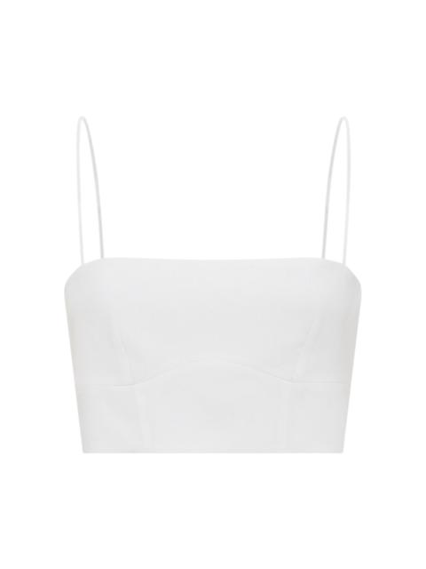 GABRIELA HEARST Blazie Linen Cropped Top white