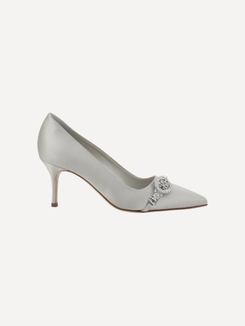 Manolo Blahnik Asapump Satin Pumps