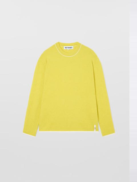 SUNNEI LONGSLEEVE ROUNDNECK / chartreuse