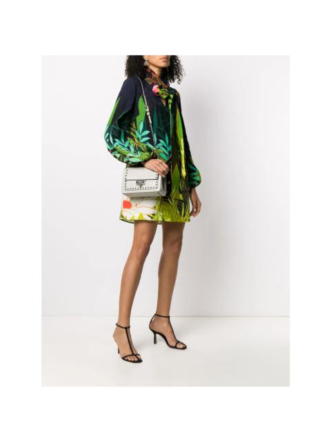 Valentino Valentino Garavani Panther In The Jungle Bow Collar Dress