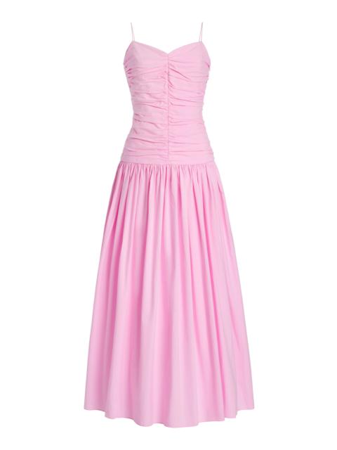 MATTEAU Exclusive Gathered Cotton Drop-Waist Dress pink