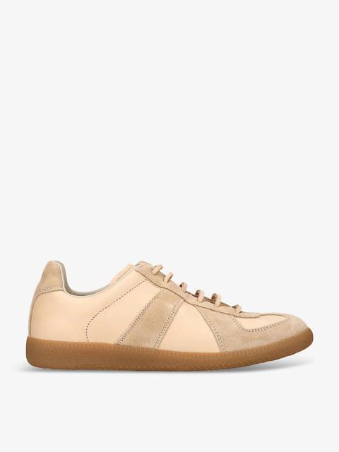 Replica panelled leather low-top trainers