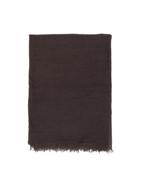 Rick Owens frayed-edge scarf