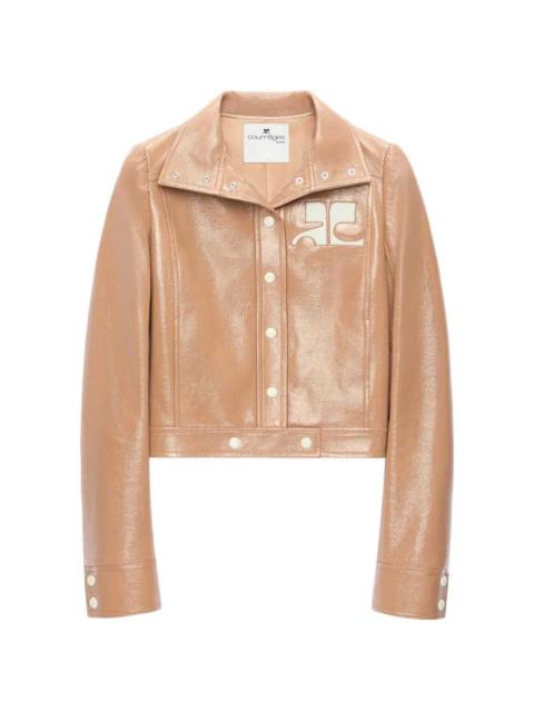 courrèges Courreges Women Re-Edition Cropped Vinyl Jacket