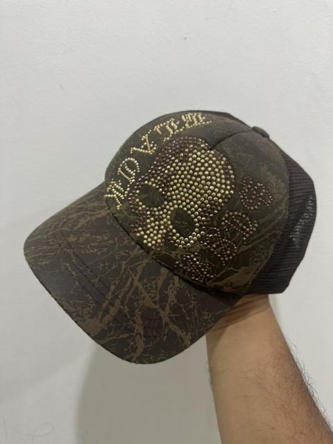 Japanese Brand - VTG Flava SKULL Punk Brown Trucker Hat