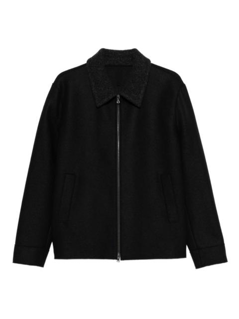Harris Wharf London zip-front collar shirt jacket
