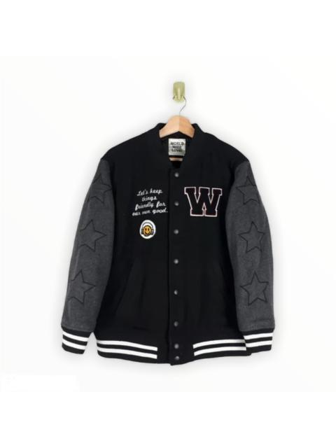 Other Designers Vintage - Vintage Worldwide Love Stars Varsity Jacket