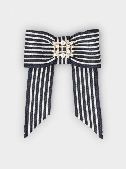 Broche Vivier Hair Clip in raffia