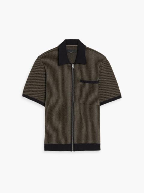 rag & bone Zuma jacquard-knit cotton-blend shirt